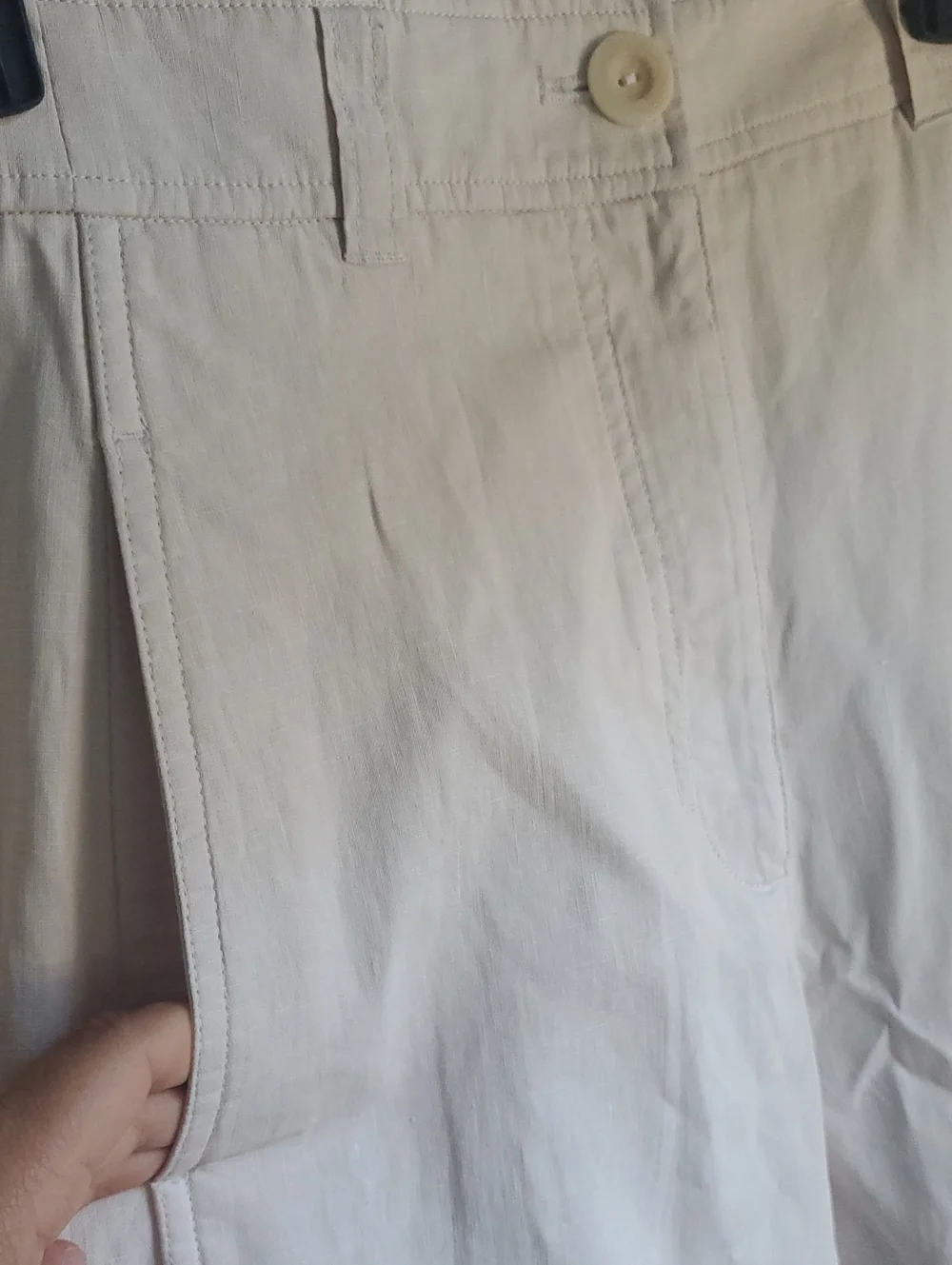 COS High Rise Wide Leg Linen Pants Trouser Size 6 Ivory Minimal Neutral NWOT